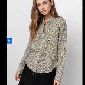 Rails indigo raw jungle button down shirt size xs